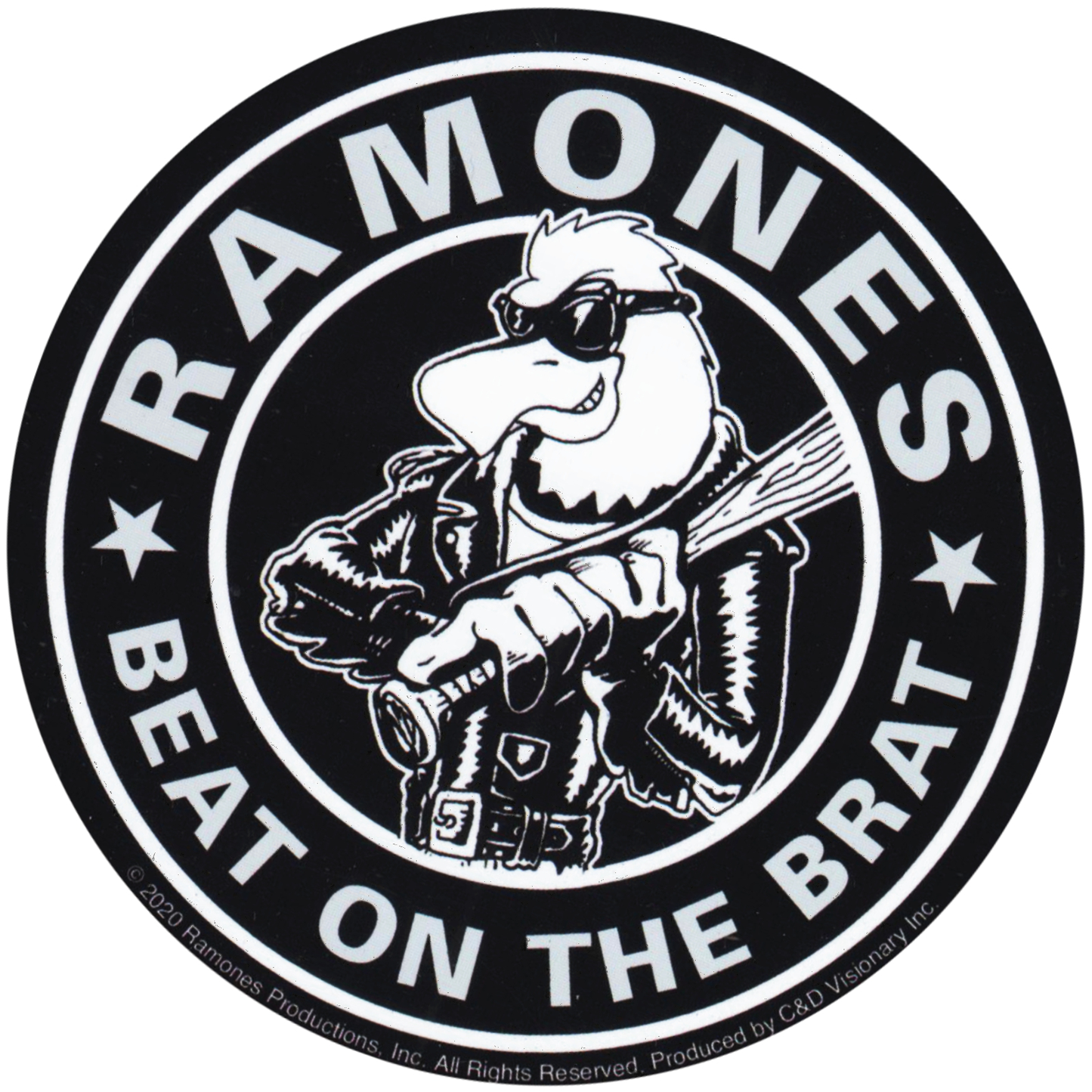 Square Deal Recordings & Supplies - Sticker - Ramones, The - "Beat On The Brat" With Eagle
