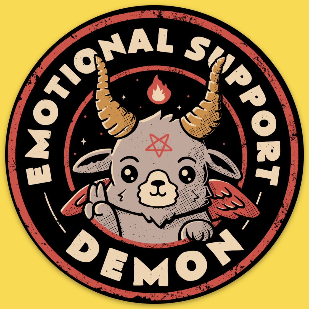 Wicked Clothes - 'Emotional Support Demon' Sticker