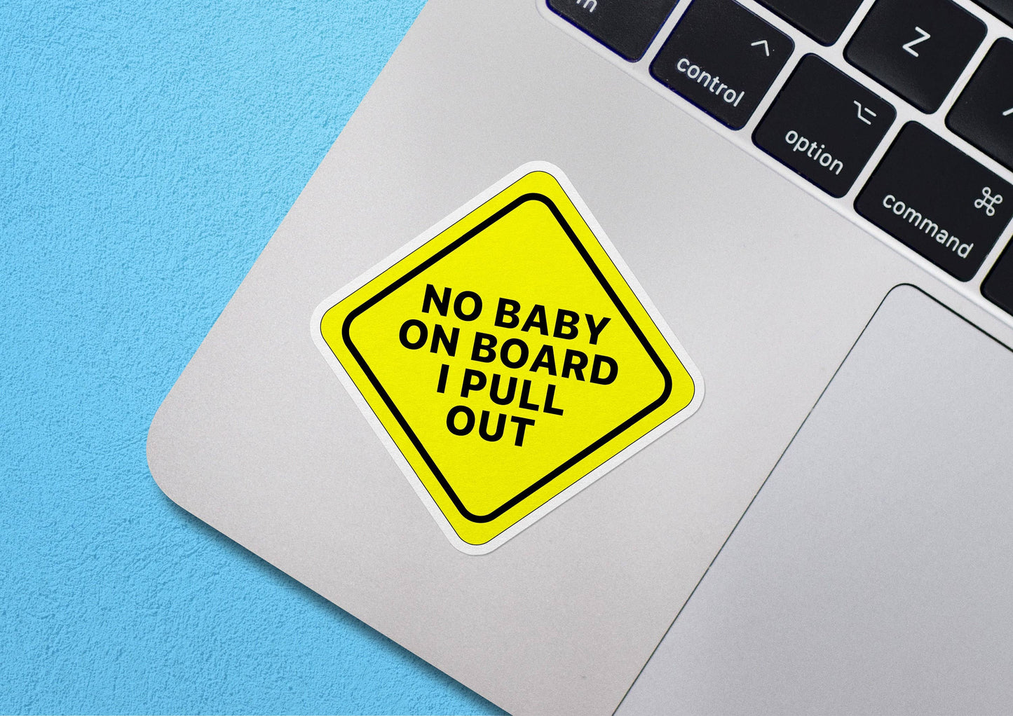 No Baby On Board I Pull Out Sticker, Caution Sign Sticker , Meme Sticker, Waterproof Vinyl Sticker Caution Sign for Car, Laptop, Phone