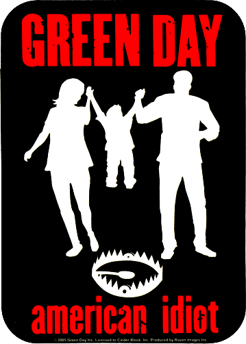 Square Deal Recordings & Supplies - Sticker - Green Day - "American Idiot" - Two Size Options