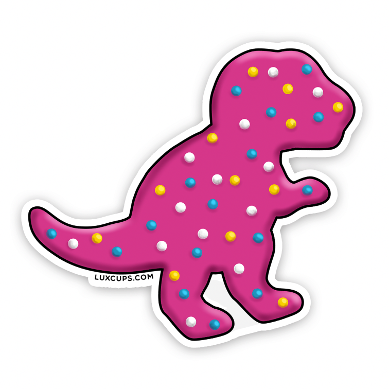 LuxCups Creative - Dino Cookie Tyrannosaurus Sticker
