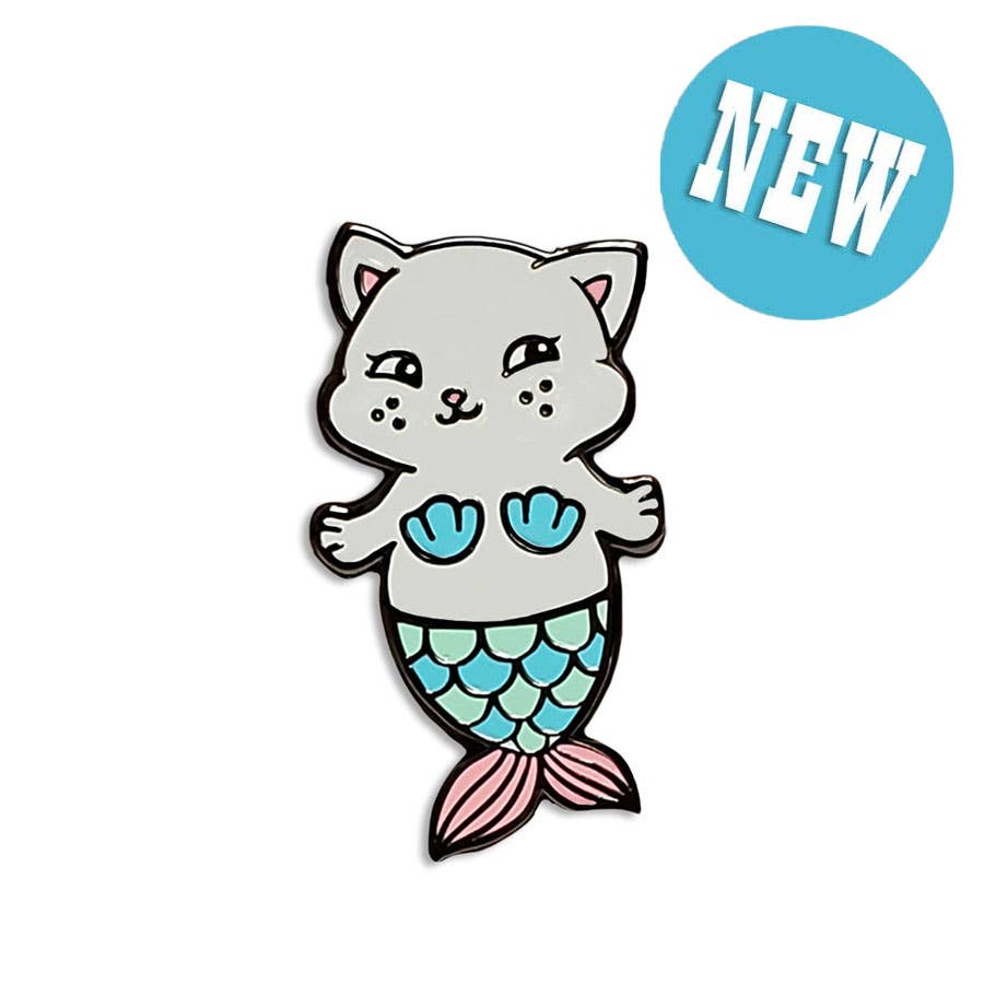 Trixie & Milo - Enamel Pin - Cat Mermaid