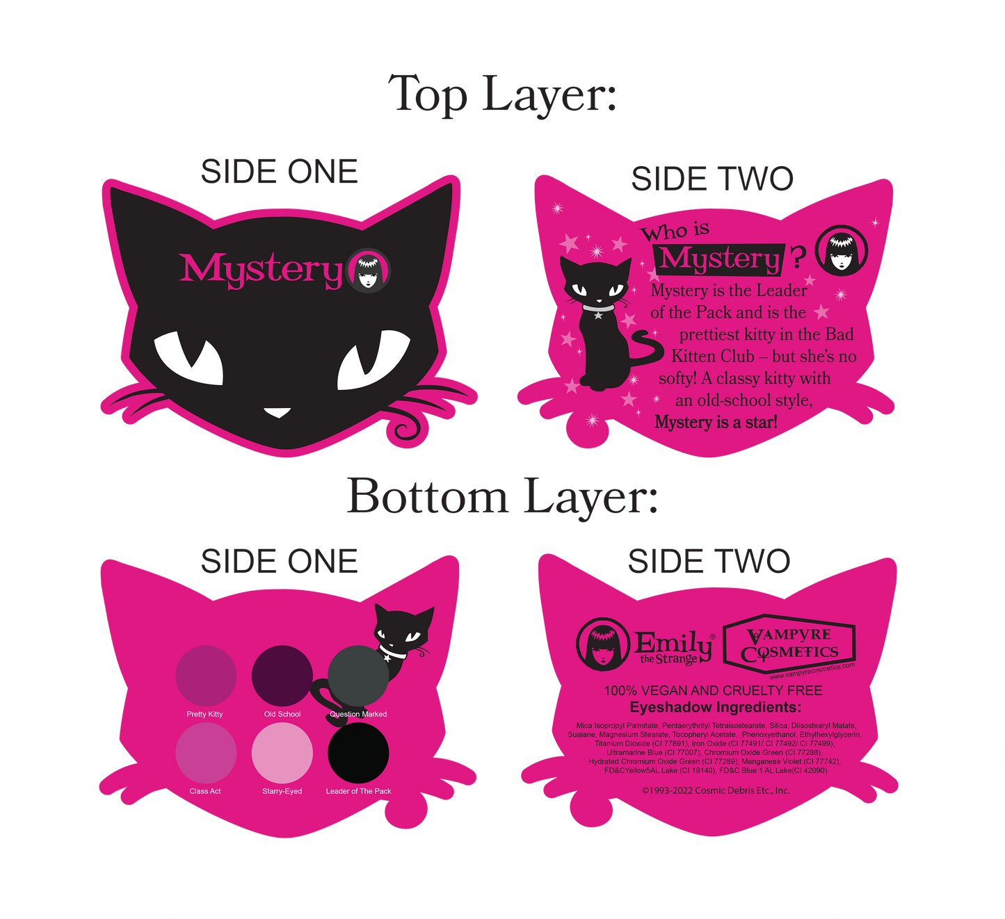 Vampyre Cosmetics LLC - Emily the Strange Cat Palettes