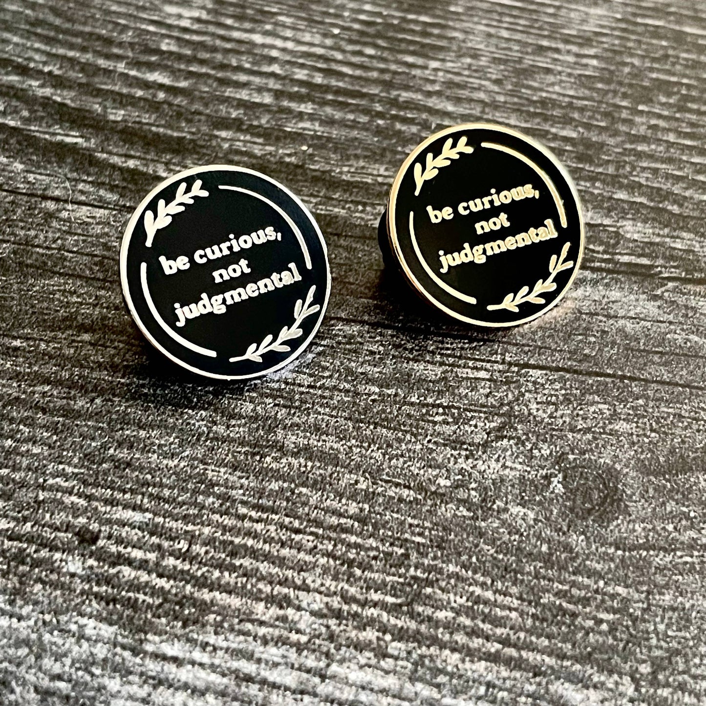 The Silver Spider - Be Curious Not Judgmental Enamel Lapel Pin Ted Lasso soccer