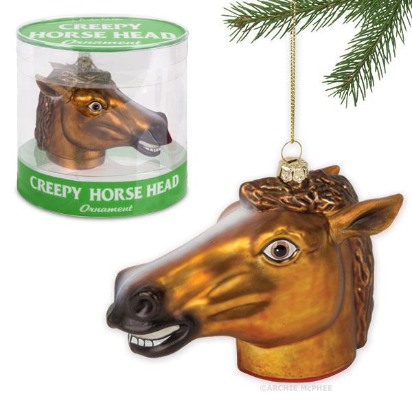 CREEPY HORSE HEAD ORNAMENT
