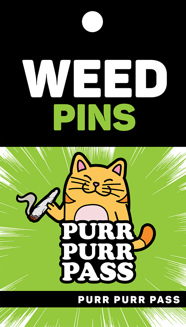 Wood Rocket Products - Purr Purr Pass Enamel Pin, EPW-015