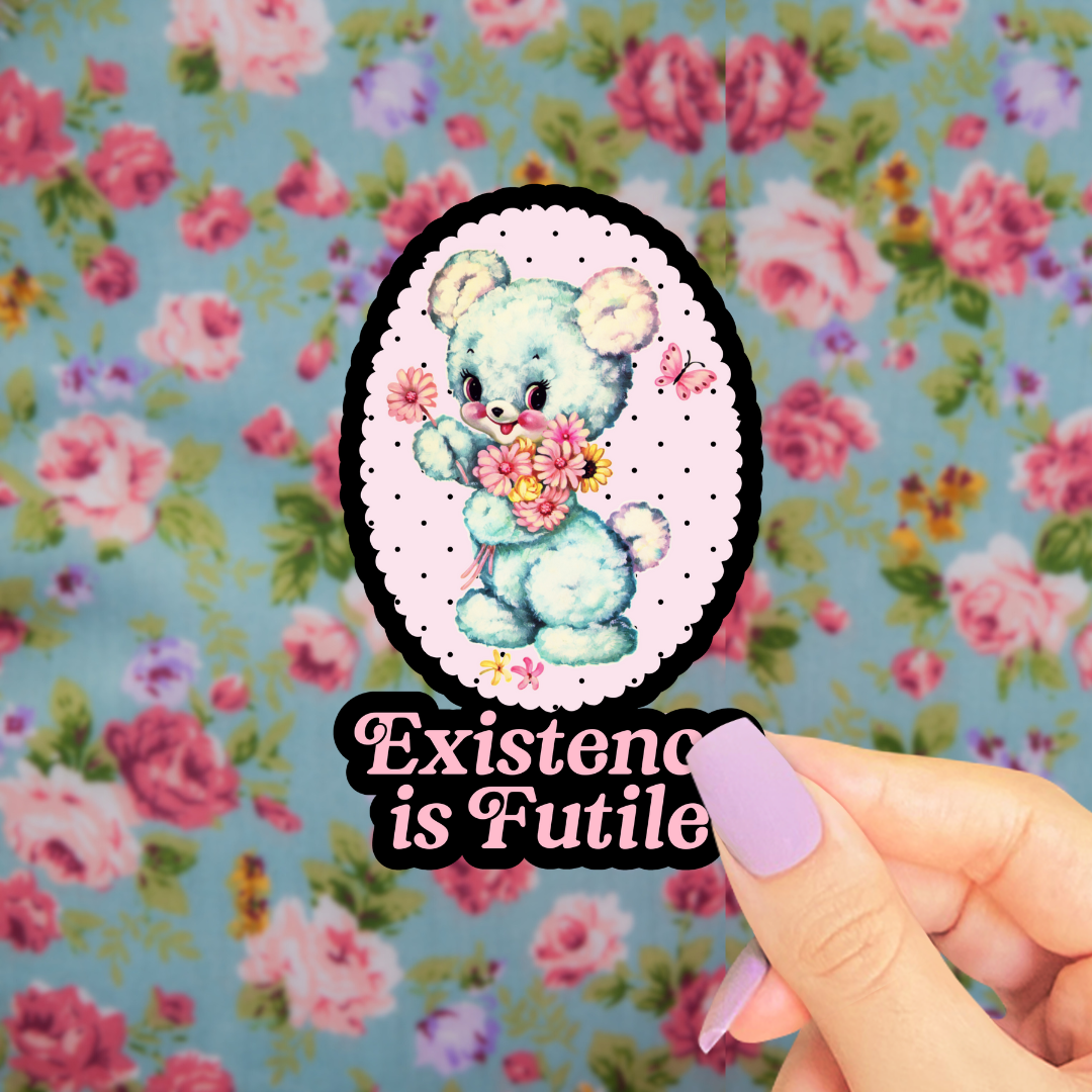 Sticker Babe - Cute Kitsch Sticker - Existence is Futile