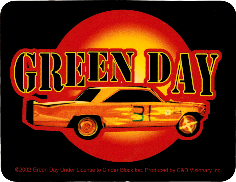 Square Deal Recordings & Supplies - Sticker - Green Day - Orange Car Logo