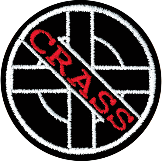 Square Deal Recordings & Supplies - Patch - Crass - Icons Of Authority Logo