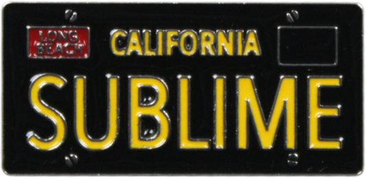 Square Deal Recordings & Supplies - Enamel Pin - Sublime - License Plate