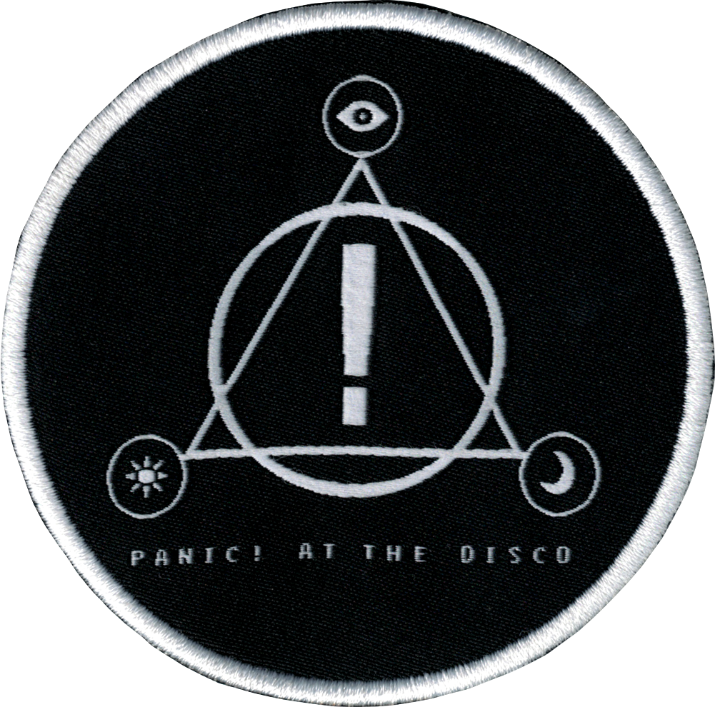 Square Deal Recordings & Supplies - Patch - Panic! At The Disco - White Symbols Logo