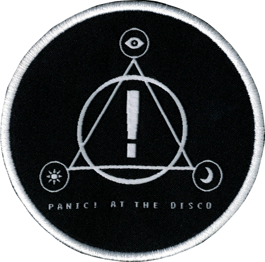 Square Deal Recordings & Supplies - Patch - Panic! At The Disco - White Symbols Logo