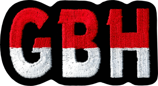 Square Deal Recordings & Supplies - Patch - G.B.H. - Red, White And Black Logo