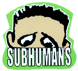 Square Deal Recordings & Supplies - Sticker - Subhumans, The - Logo With Head On Green