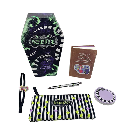 Square Deal Recordings & Supplies - Gift Set - Beetlejuice Deluxe Coffin Shaped Halloween Gothic