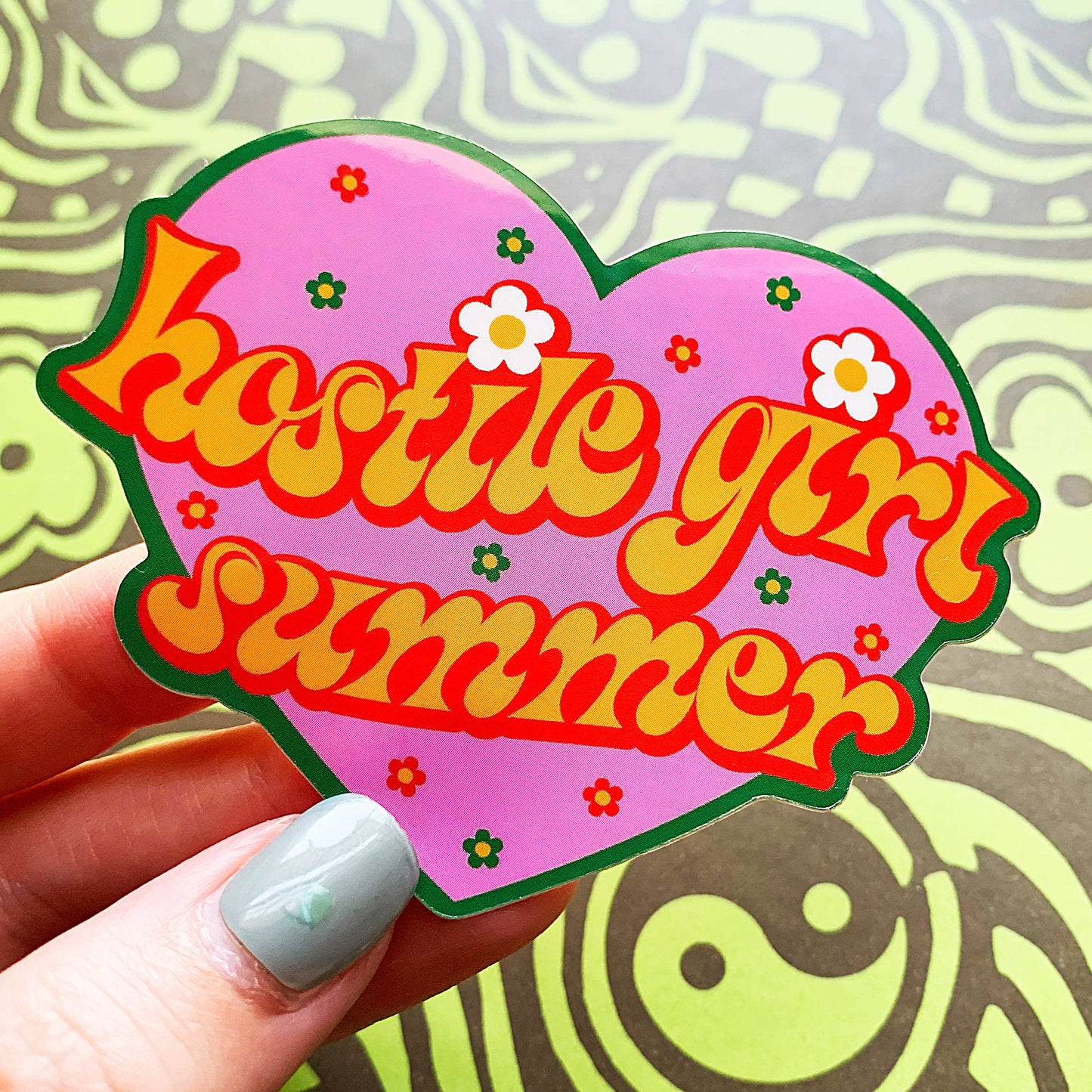 Krystan Saint Cat - Hostile Girl Summer Vinyl Sticker