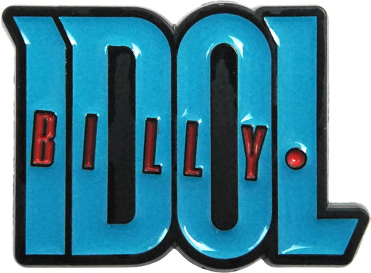 Square Deal Recordings & Supplies - Enamel Pin - Idol, Billy - Red And Blue Logo