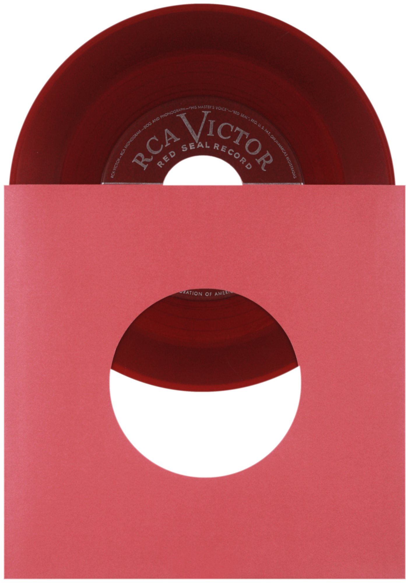 Square Deal Recordings & Supplies - 7" Red Record Inner Sleeves - Super Heavyweight - W/ Hole