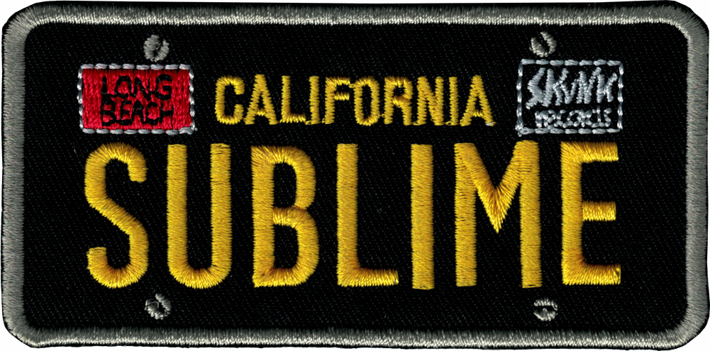 Square Deal Recordings & Supplies - Patch - Sublime - License Plate Logo