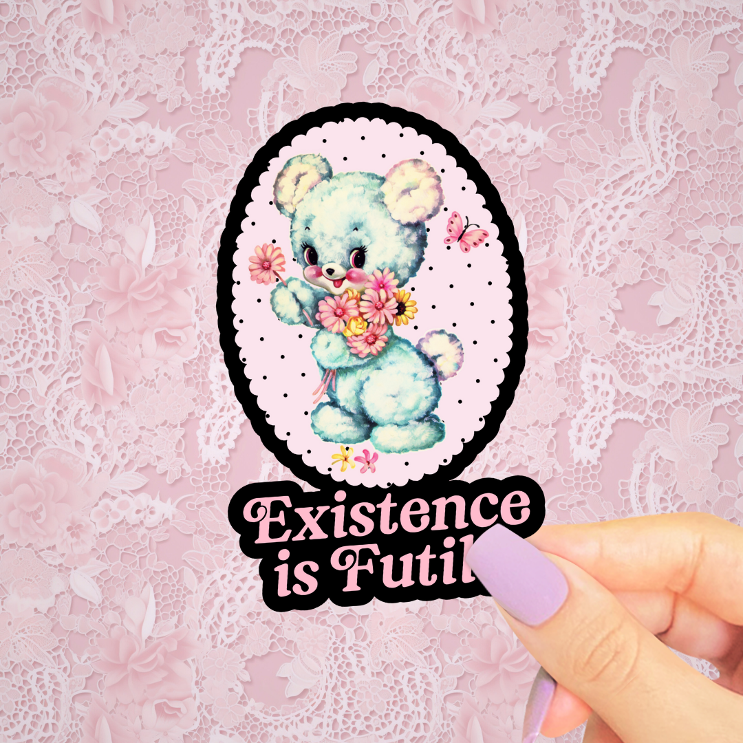 Sticker Babe - Cute Kitsch Sticker - Existence is Futile