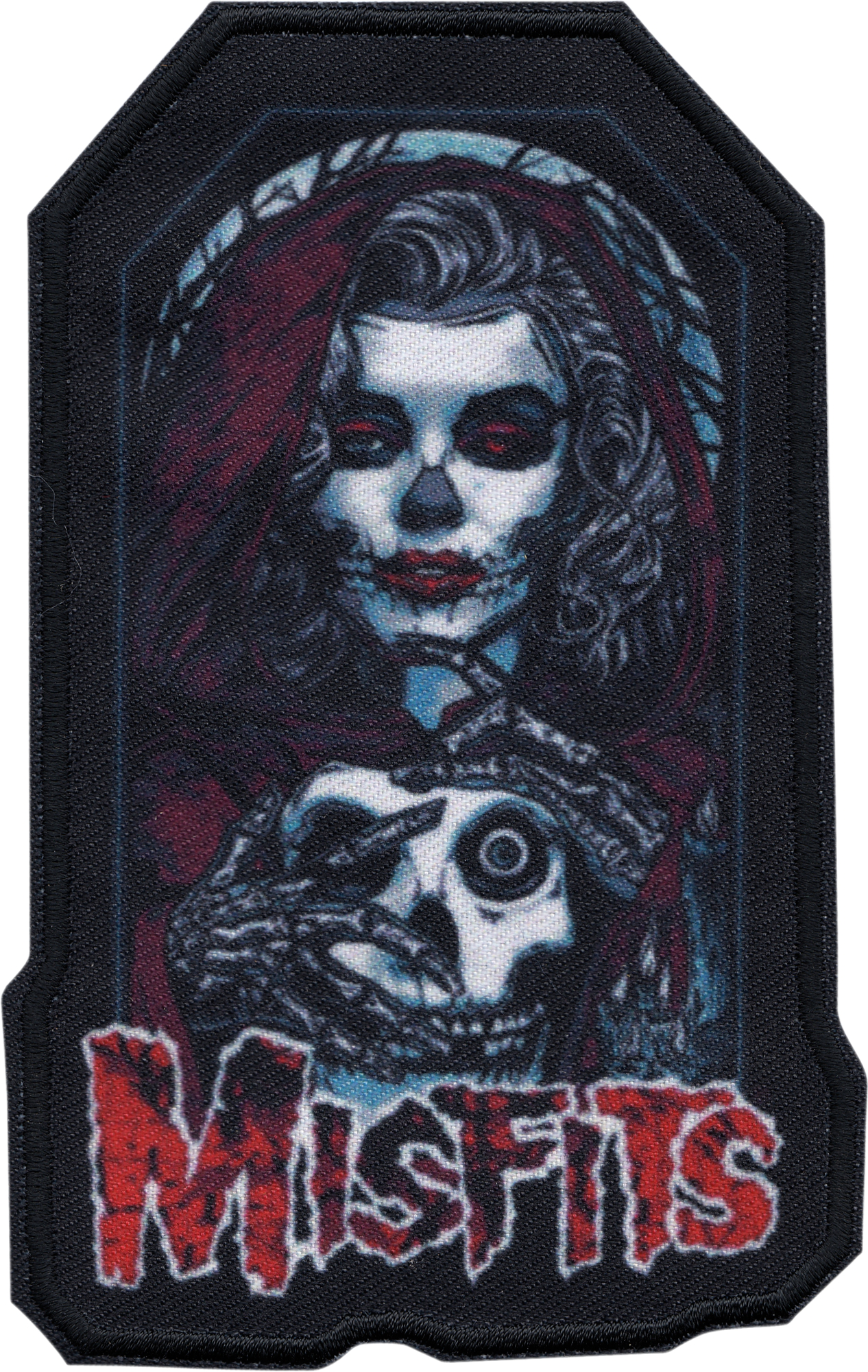 Square Deal Recordings & Supplies - Patch - Misfits, The - Woman Holding Crimson Ghost Skull