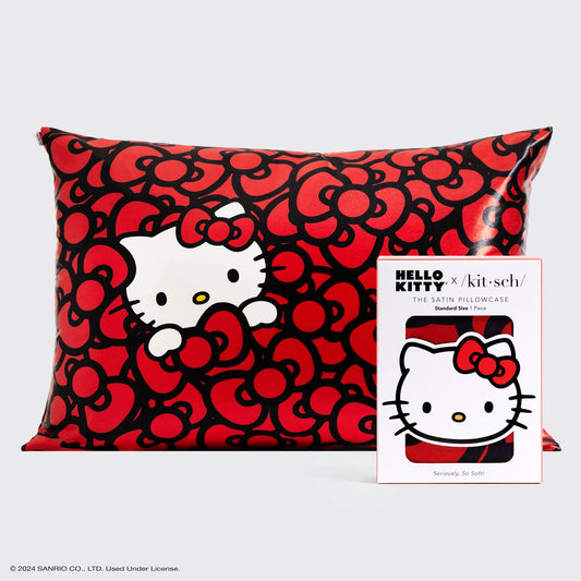 KITSCH - Hello Kitty x Kitsch Pillowcase - Kitty in a Sea of Bows