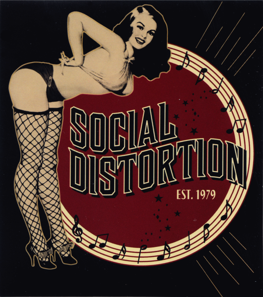 Square Deal Recordings & Supplies - Sticker - Social Distortion - Burlesque Retro Pin-Up Girl