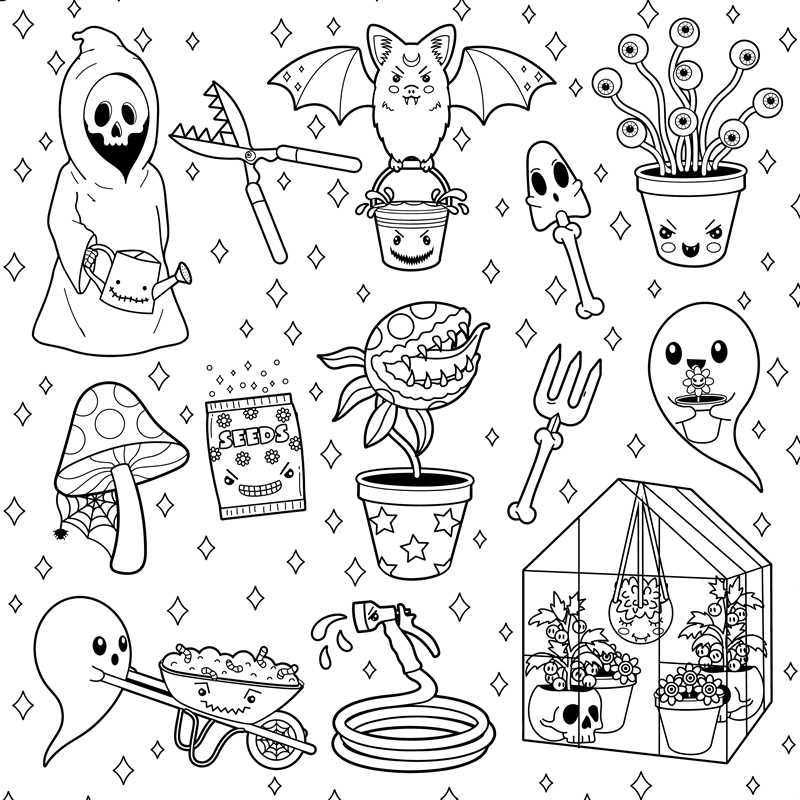 Simon & Schuster - Creepy Cute Goth Coloring Book by
