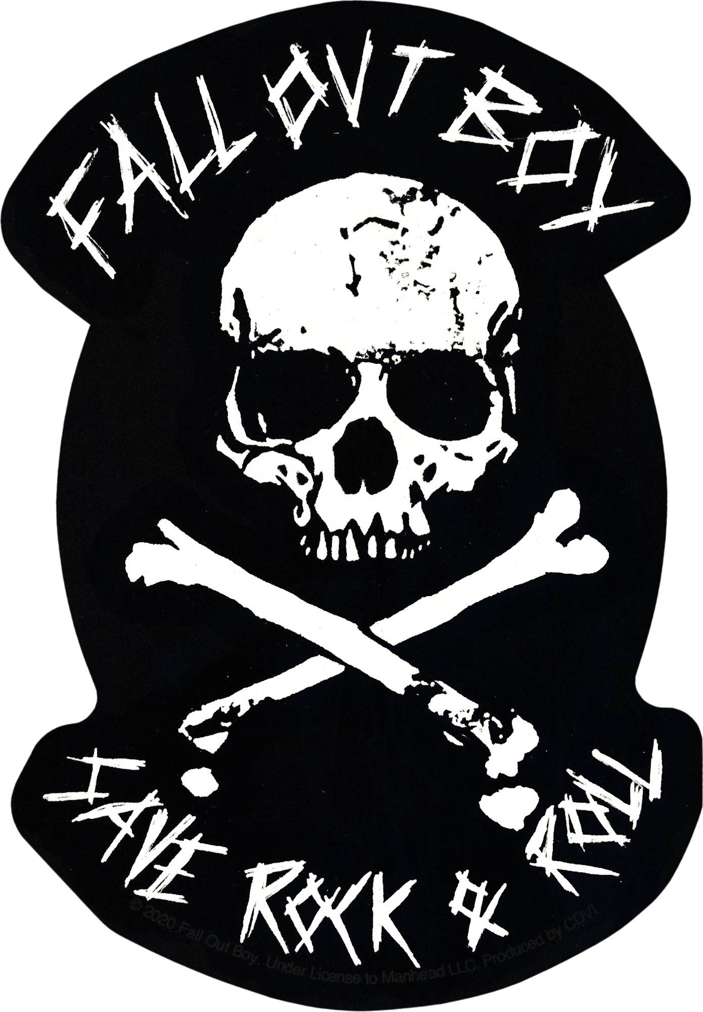 Square Deal Recordings & Supplies - Sticker - Fall Out Boy - "Save Rock & Roll" W/ Skull & Bones