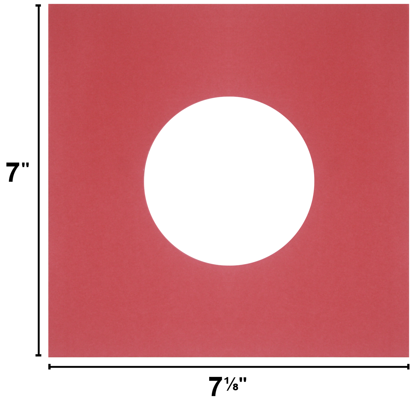 Square Deal Recordings & Supplies - 7" Red Record Inner Sleeves - Super Heavyweight - W/ Hole