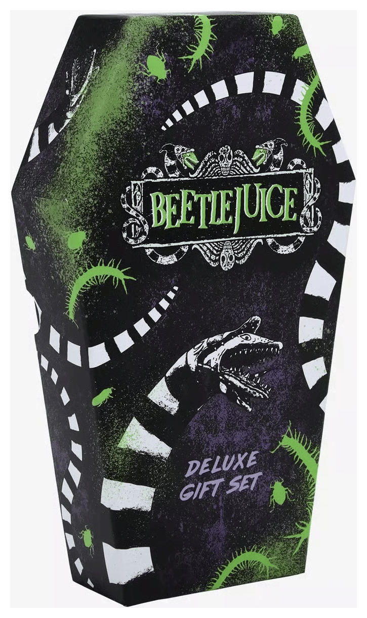 Square Deal Recordings & Supplies - Gift Set - Beetlejuice Deluxe Coffin Shaped Halloween Gothic