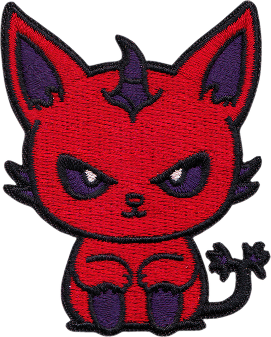 Square Deal Recordings & Supplies - Patch - Cat - Red Demon Kitty