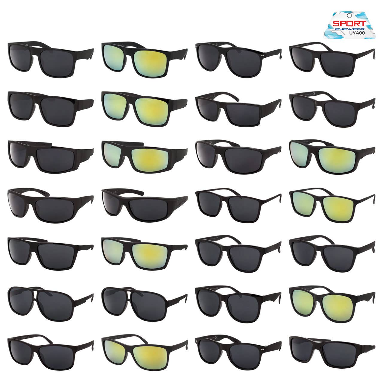 Shark Eyes, Inc - Mens Sport Sunglasses 36 Pcs per Case Assorted Styles Bulk