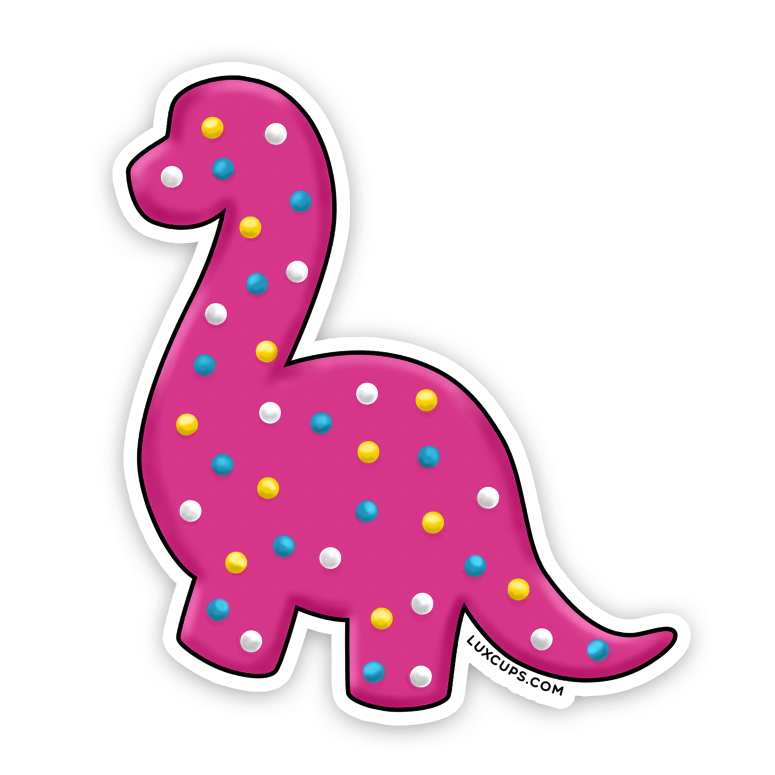 LuxCups Creative - Dino Cookie Brachiosaurus Sticker