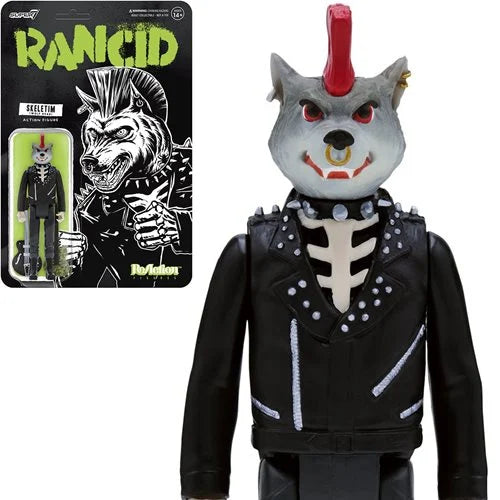 Rancid Punk Skeletim Wolf Head 3 3/4-Inch ReAction Figure