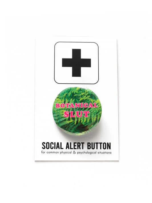 WORD FOR WORD Factory - BOTANICAL SLUT plant pinback buttons