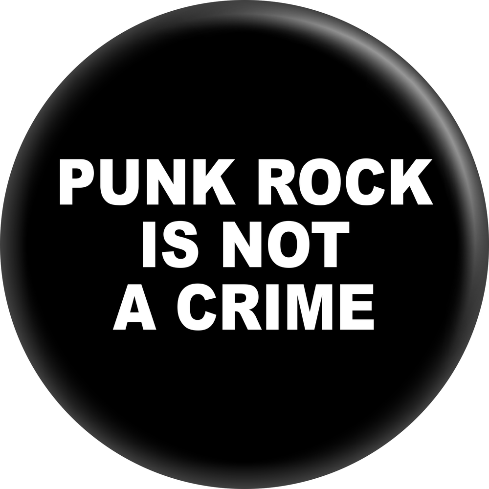 Square Deal Recordings & Supplies - Punk Rock Is Not A Crime - 1 inch Pin-on Button