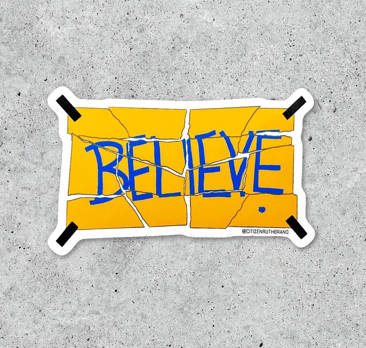 Citizen Ruth - Ted Lasso Torn Believe Sign Sticker