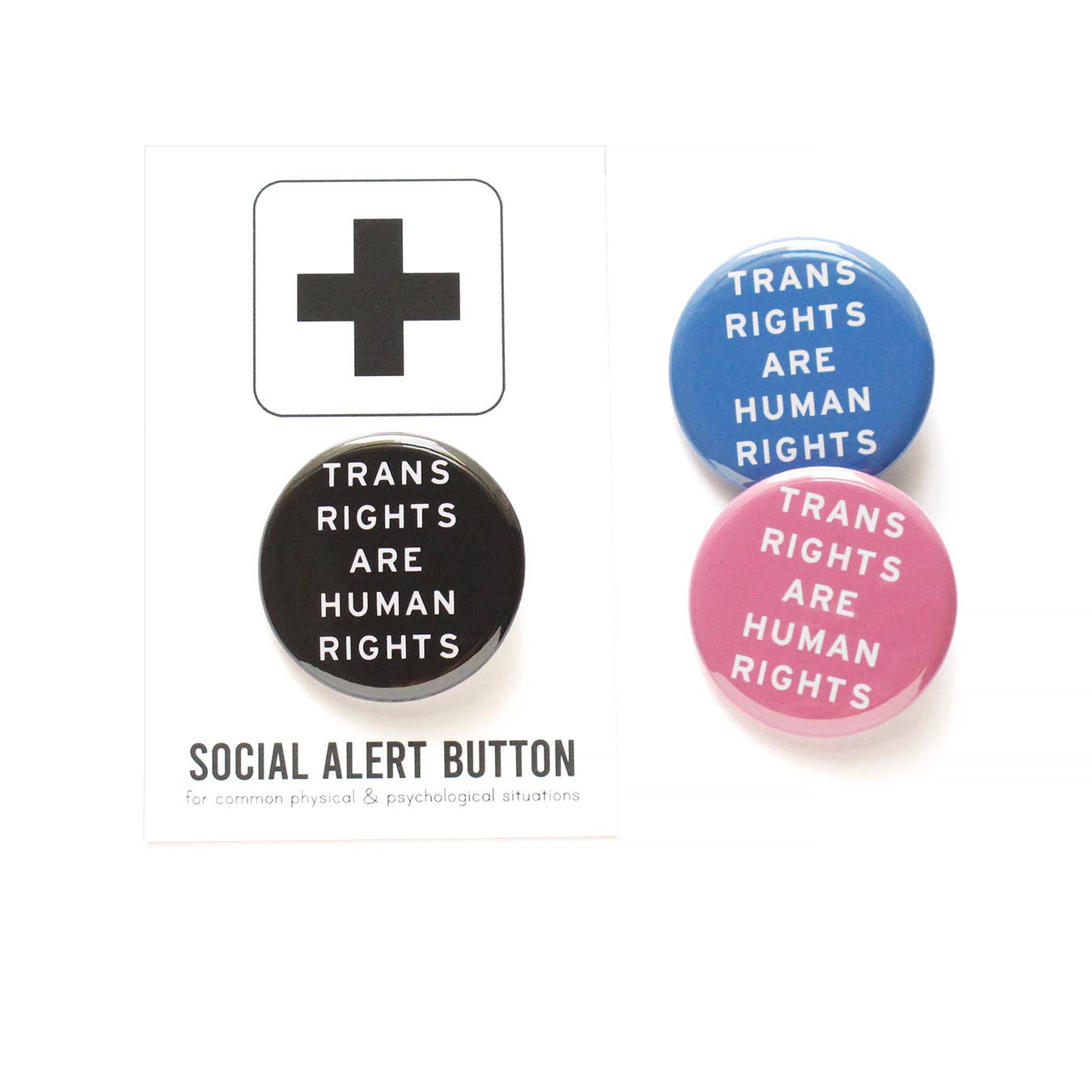 WORD FOR WORD Factory - TRANS RIGHTS pinback button