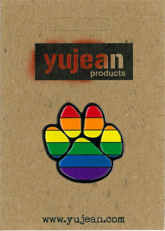 Yujean - Rainbow Paw Print Enamel Pin-E1070