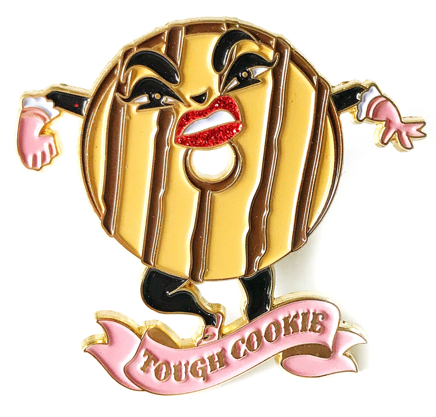 Kitschy Delish - Tough Cookie Pin with Glitter Highlights